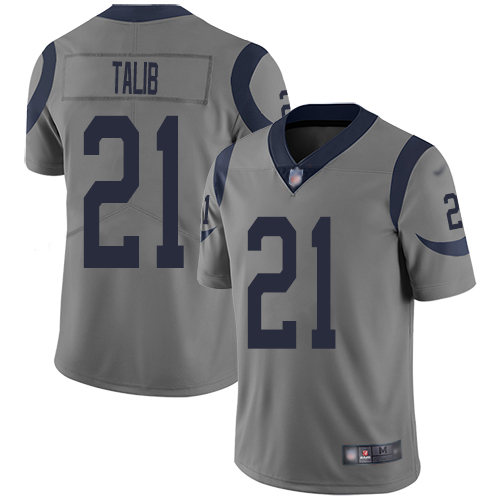 Los Angeles Rams Limited Gray Men Aqib Talib Jersey NFL Football #21 Inverted Legend->women nfl jersey->Women Jersey
